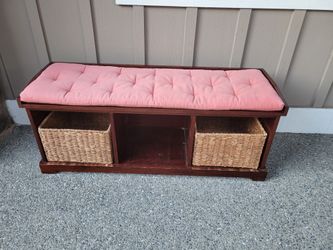 Pottery Barn Aubrey Entryway Bench With Storage Bins for Sale in