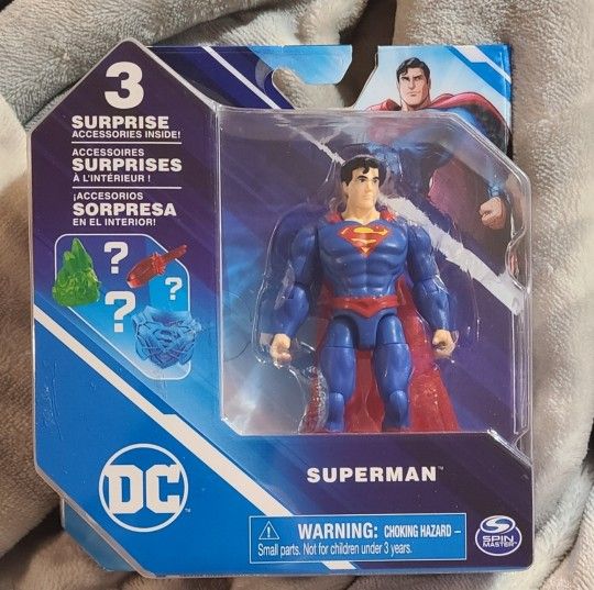 DC Superman 3.75" Action Figure 2022 Super Heroes Justice League Spin Master MOC