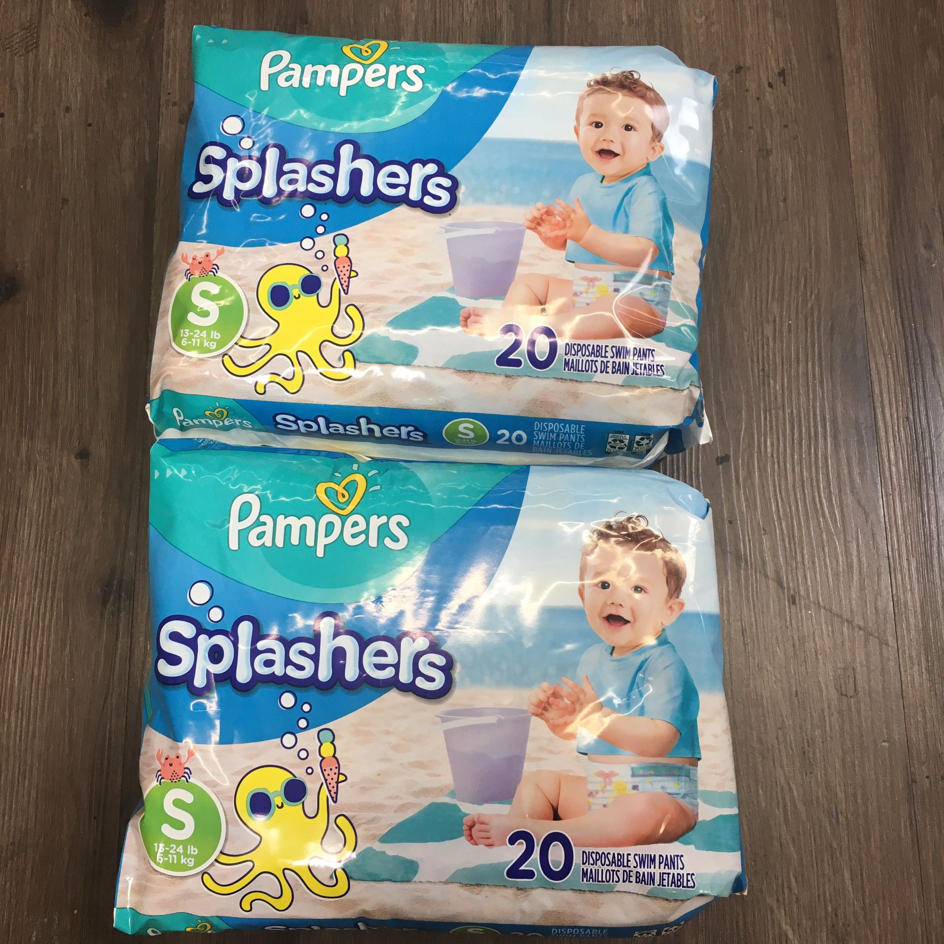 NWT Pampers splashes diaper bundle size S