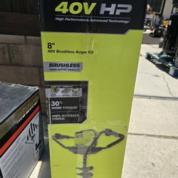 Ryobi 40v Hp Brushless Cordless Earth Auger Powerhead With 8" Bit