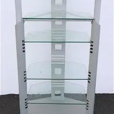 Modern aluminum multi-glass level side high table
