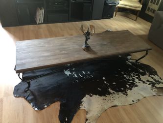 Butcher block coffee table