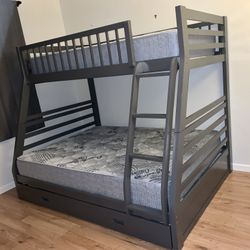 $699 Brand New Full/twin Bunk Bed With Mattress (Read Description Below)