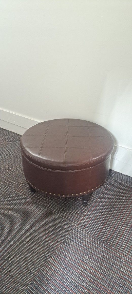 Leather Ottoman