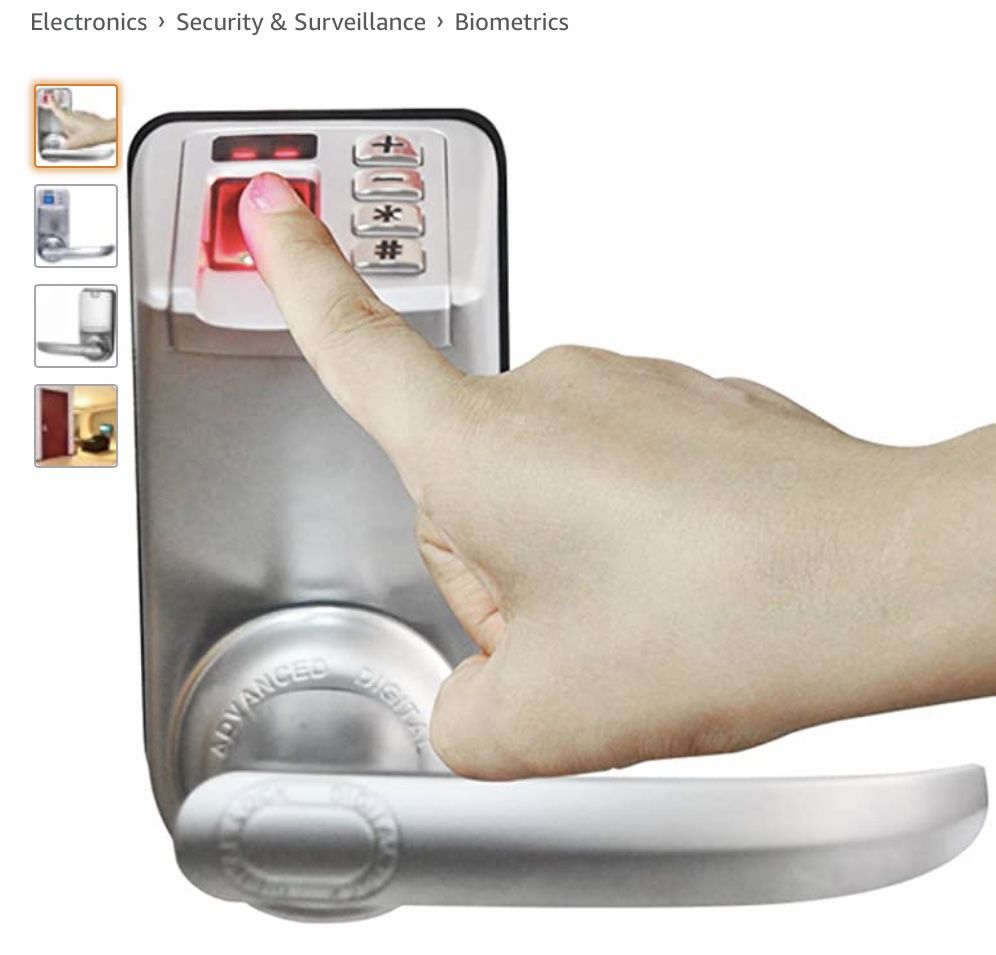 Adel LED Display keyless Biometric Fingerprint Door Lock