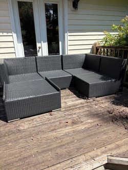 Outdoor Wicker Sectional Sofa Set