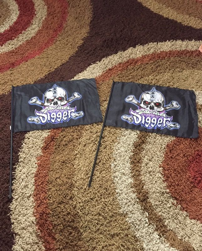 Monster Jam Son-Uva Digger mini Flags.