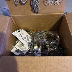 Box Of Costume Jewelry
