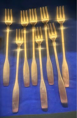 Cocktail Forks  Set Of 8 Community Stainless Steel Vintage Flatware