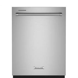 Brand-New KitchenAid Built In Dishwasher FreeFlex Third Rack PrintShield, 24" in Fingerprint Resistant Stainless Steel - KDTM404KPS
