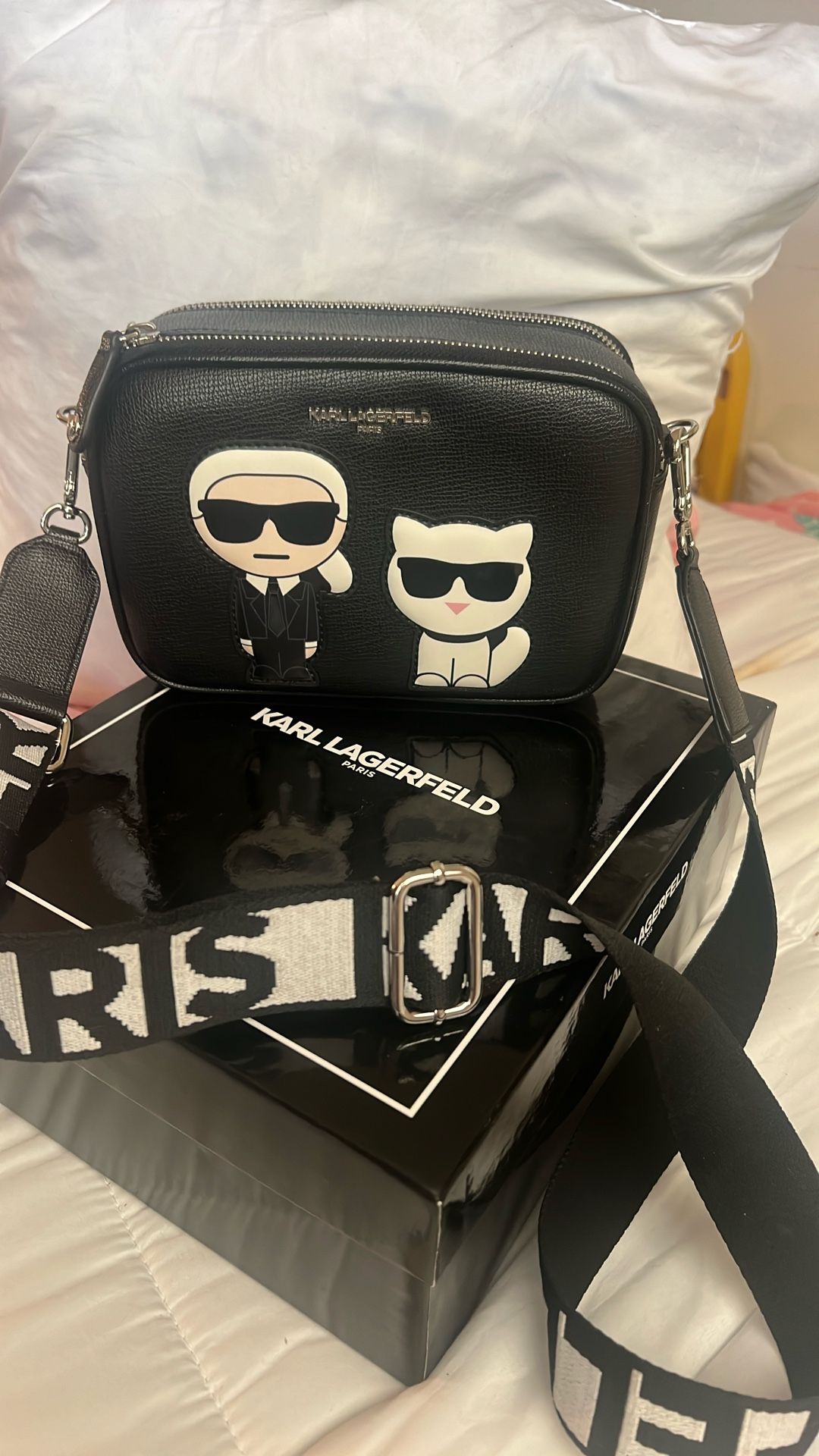 KARL LAGERFELD PARIS CAMERA Crossbody Bag 2-COMPARTMENT