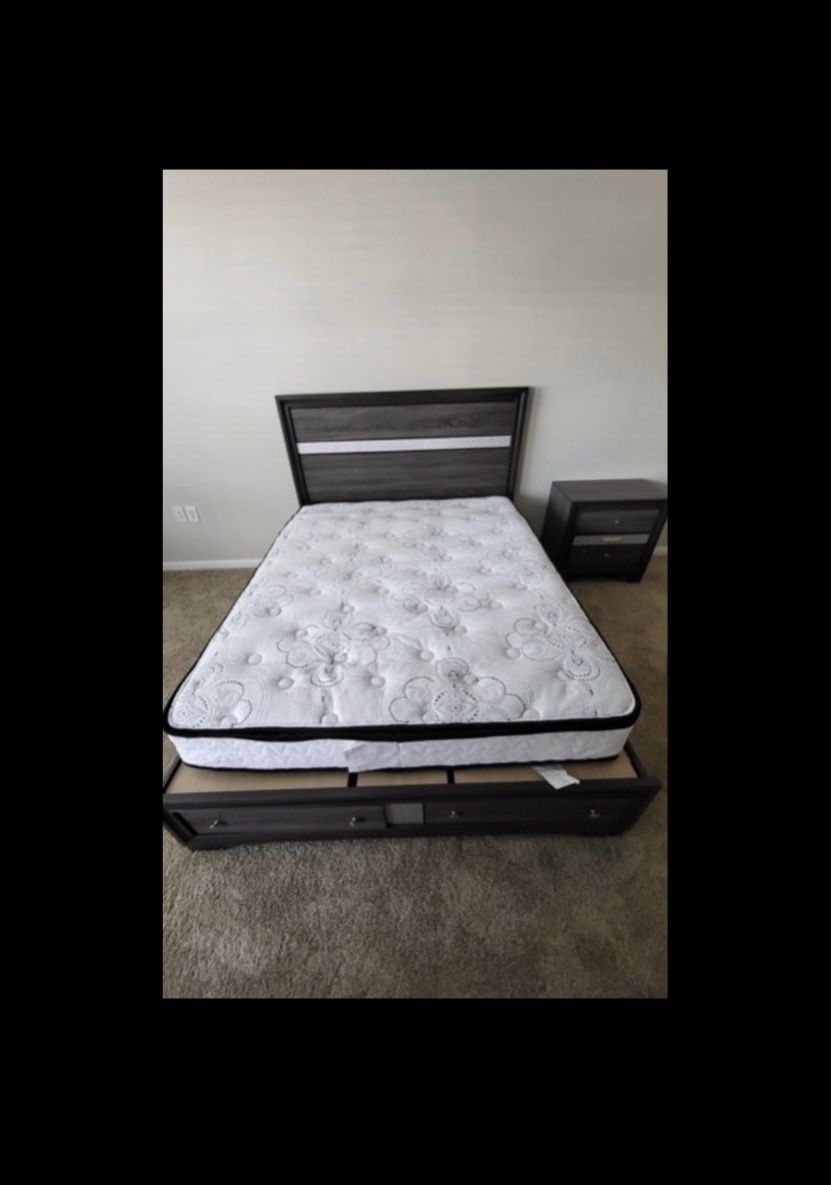 New Queen + Mattress Set