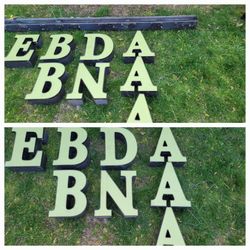 Commercial Lighted Channel Letters & 1 Letter Mounting Tracks