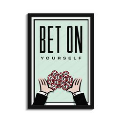 20x30 Inch Poster And Frame Monopoly Motivation Ikonick Supreme Kaws Murakami Sneakers 