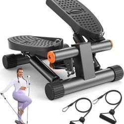 Niceday Steppers for Exercise, Mini Stair Stepper with Resistance Bands at Home Workout Equipment with 300LBS Loading Capacity, Hydraulic Fitness Step