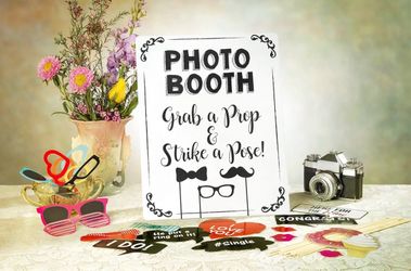 Wedding photo props-LIKE NEW-selfie station, ceremony, reception, bridal shower, photograph