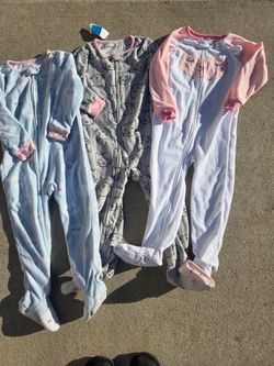 Carter's Baby Girl Footed Pajama Sleepers – Set of 3