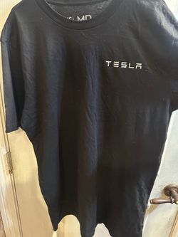 Black Tesla cotton t-shirt Size M