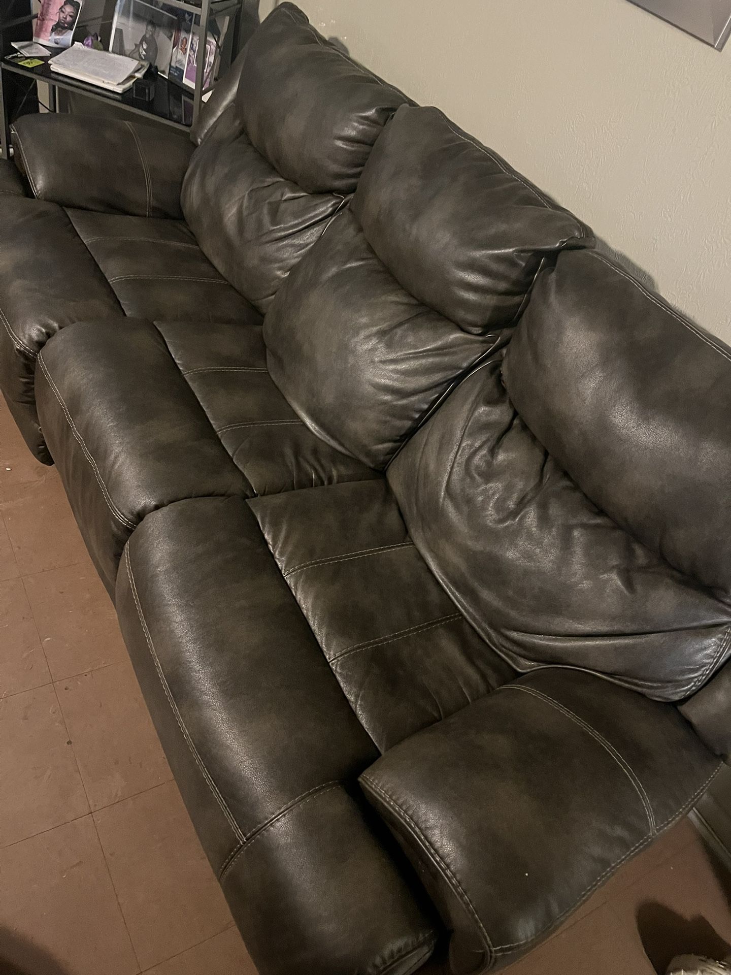 Leather Sofa Couch Set
