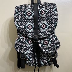 Aztec Print  Hobo Drawstring Backpack 14”