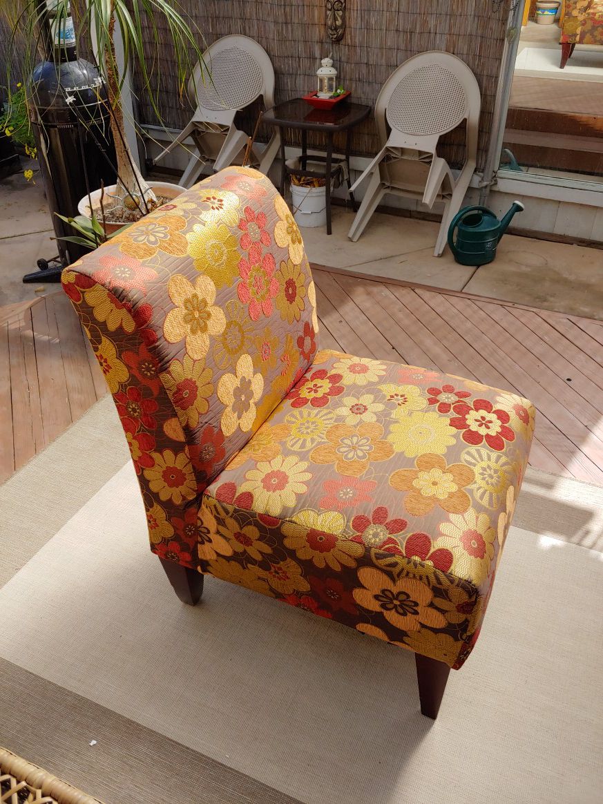 Accent Chair Armless Floral