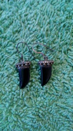 Sterling Silver & Onyx Earrings