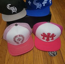 Pink chrome heart trucker