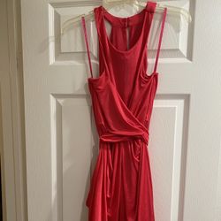 BGBGMaxAzria Fuschia Faux Wrap Dress