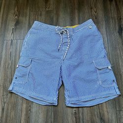 Blue Striped Men's Shorts