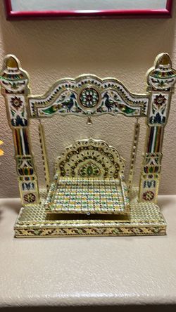 Decorative Indian Meenakari Jhula Swing Shrine