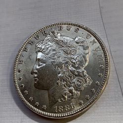 1886 P Morgan Silver Dollar 