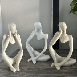 Sculptural Serenity – Modern Abstract Figurine Set