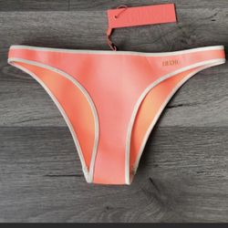 New Triangl Size Small Orange Bikini Cheeky Bottoms Neoprene