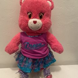 2015  Rainbow Build A Bear Care Bear Plushie With Outfit And Shoes 