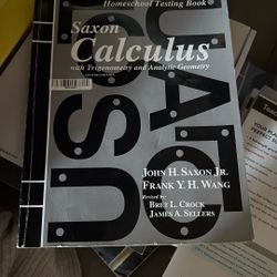 Saxon Calculus, Homeschool Testing Book