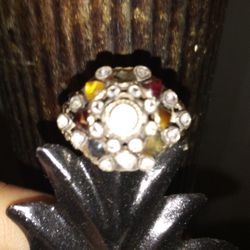 14 Kt Gold Multi Color Gemstone Ring