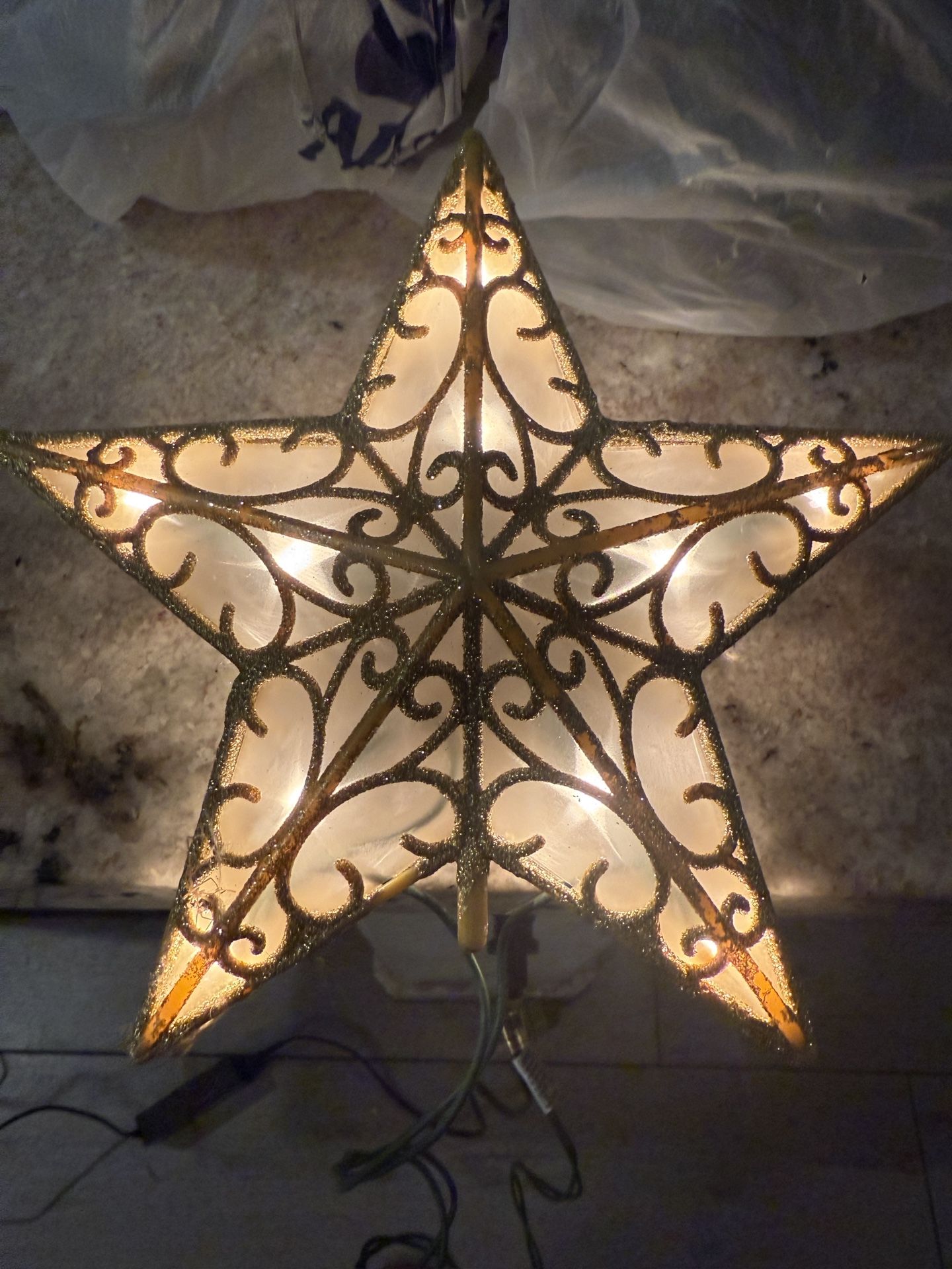 Tree Topper Gold Star 