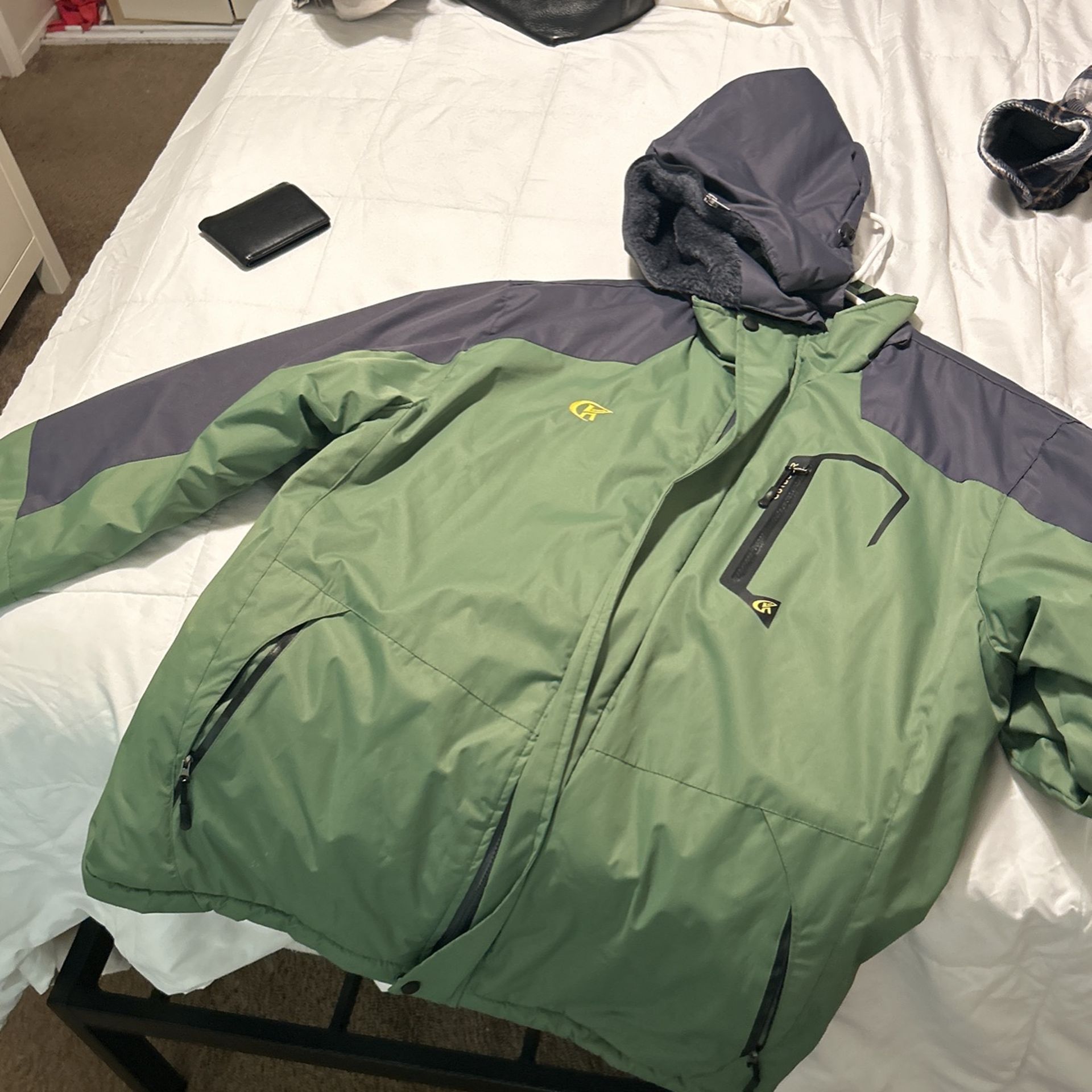 Fly Lime Green Ski Jacket Size XL