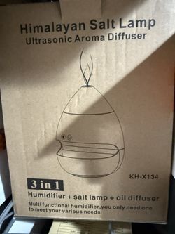 Himalayan Salt Lamp Diffuser, Ultrasonic Humidifier with Cool Mist and Aromatherapy