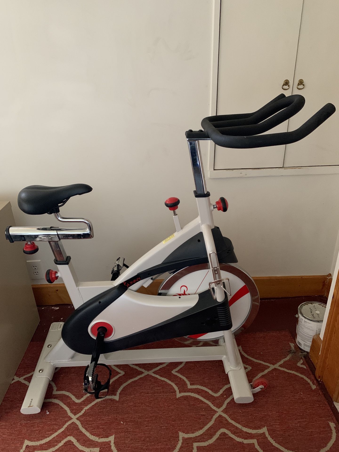 Premium Cycling Exercise Bike Indoor Fitness Belt Drive Clipless Pedal