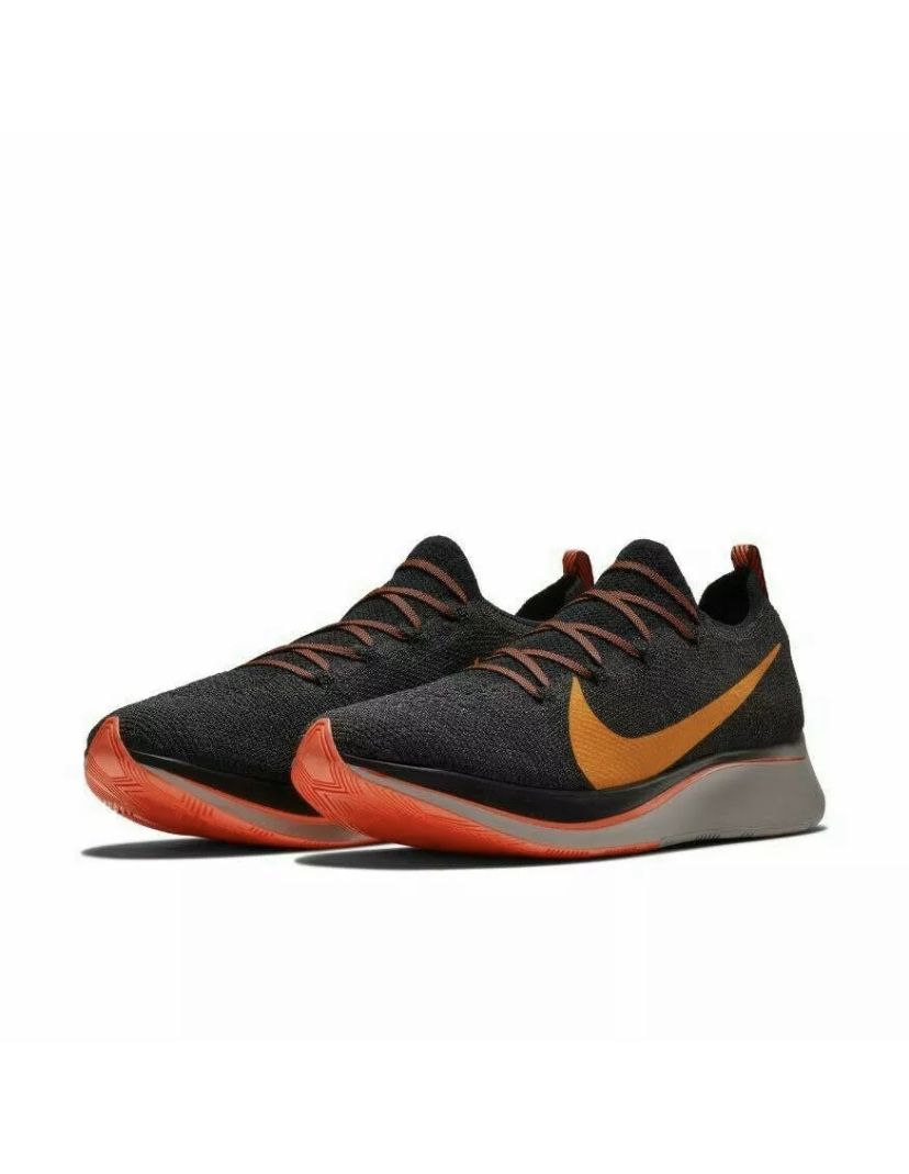Men's Nike Zoom Fly FK Flyknit Running Shoes Black/Orange
