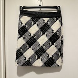 White House Black Market Wool Plaid Pencil Skirt 