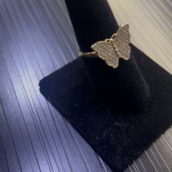14K Butterfly Ring 