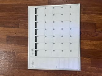 Monthly Dry Erase Calendar Whiteboard