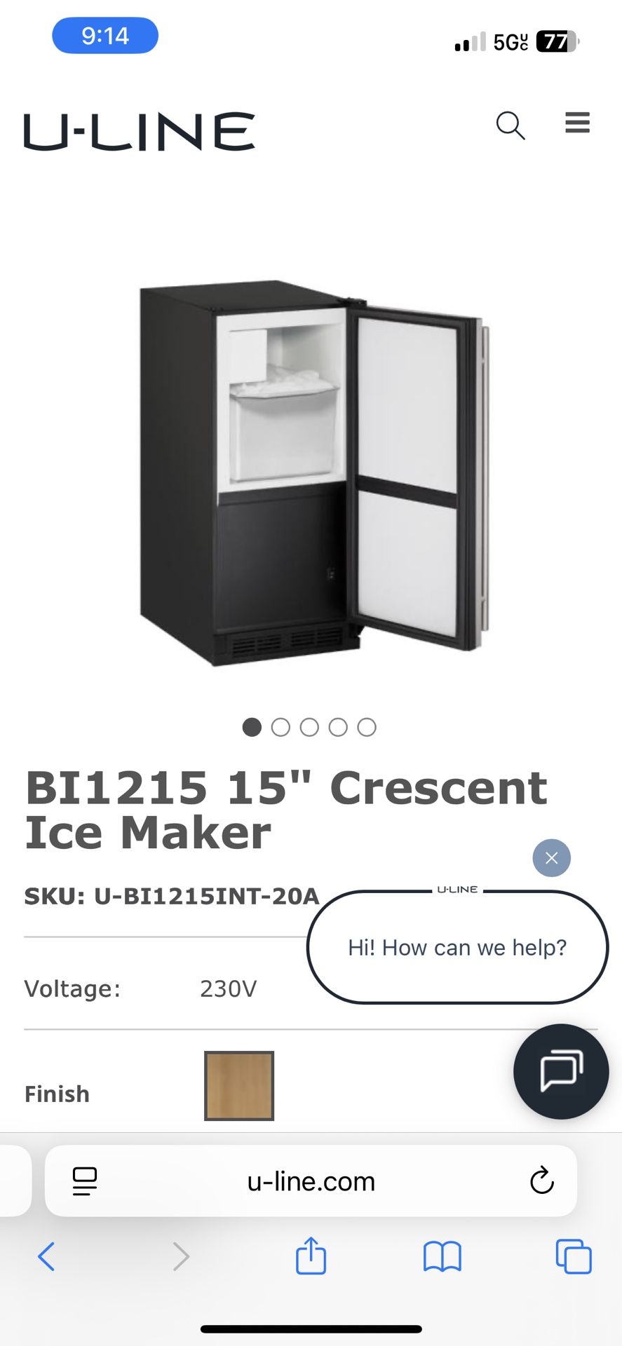 Uline Ice Maker