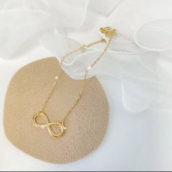 14k gold plated Infinite Symbol Necklace