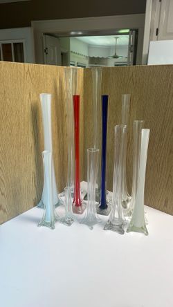 Tall glass vases