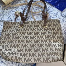 Michael Kors Brown Canvas Handbag