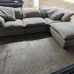 Grey 4pc Sectional Couch Set