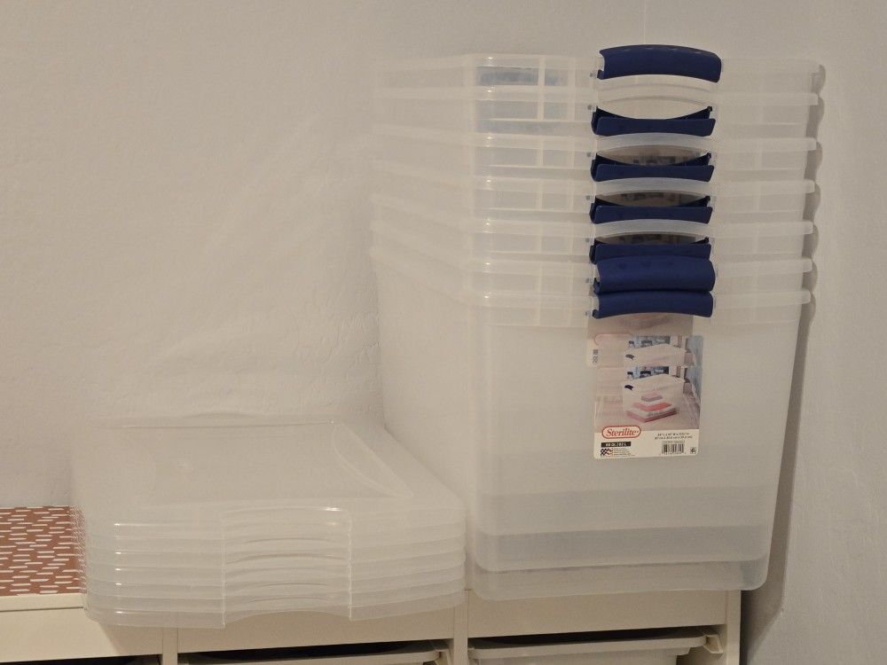 66 QT Clear Storage Bins Storage Totes 115th Ave And Peoria